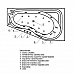 Ванна акриловая АКВАТЕК Медея 170х95 с гидромассажем Koller (пневмоуправление)