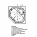 Ванна акриловая АКВАТЕК Лира 148x148 с гидромассажем Flat Chrome (электроуправление)