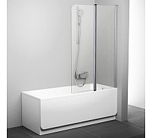 Шторка для ванны Ravak CVS2-100 R (белый + транспарент) 7QRA0100Z1