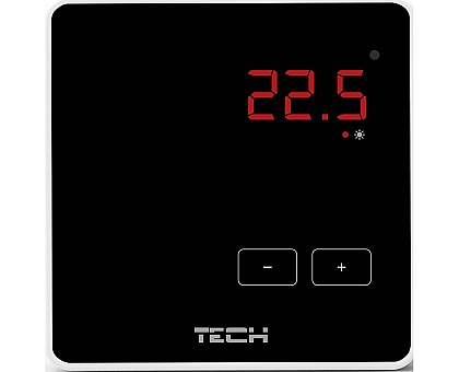 TECH  Беспроводной комнатный терморегулятор черный